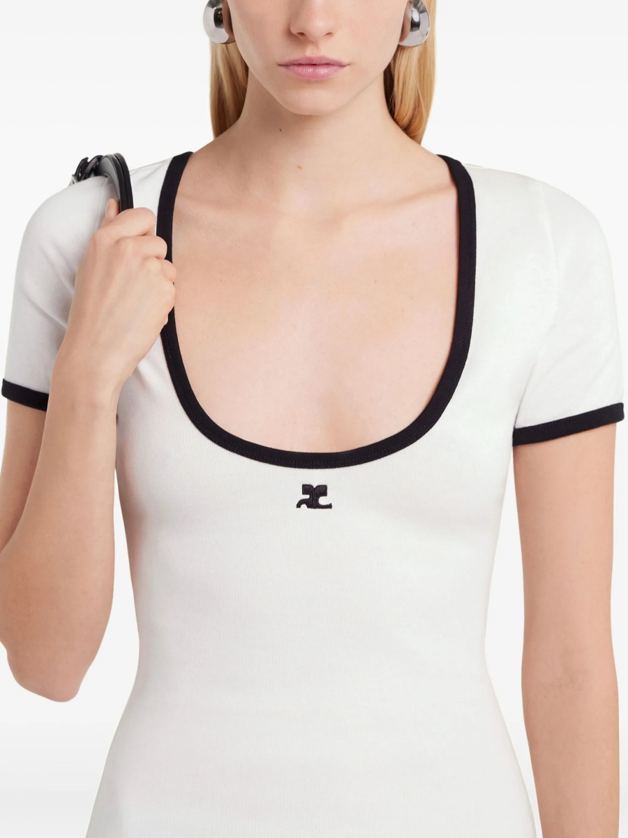 Rochie de zi COURRÈGES alba - Img 5