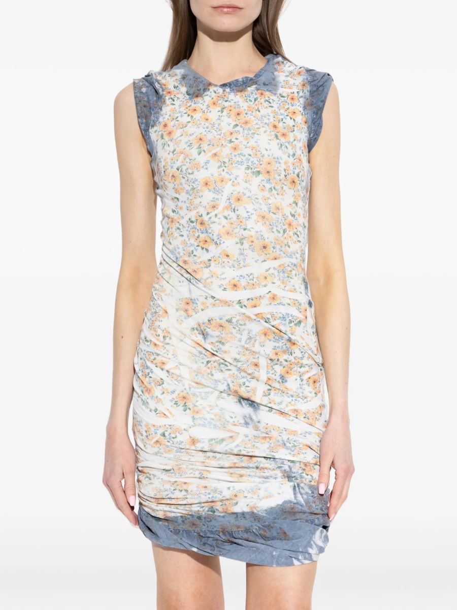 Rochie de zi Diesel alba din elastan si bumbac - Img 3