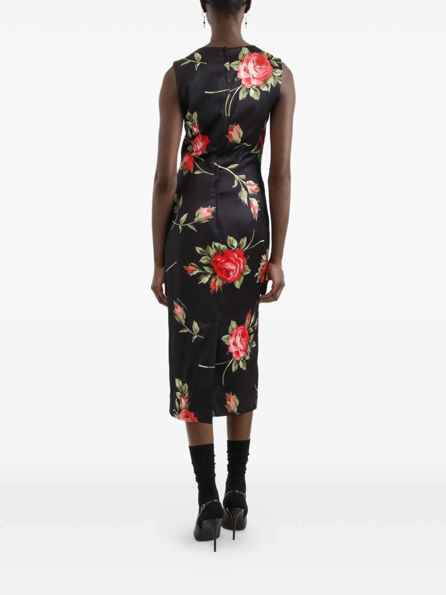 Rochie de zi Dolce &amp; Gabbana neagra din vascoza si elastan - Img 3