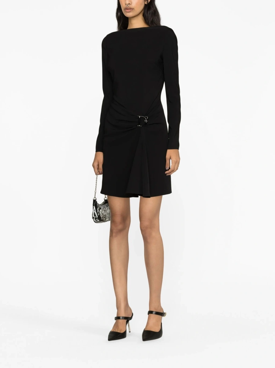 Rochie de zi DSQUARED2 neagra din polyester si elastan - Img 3