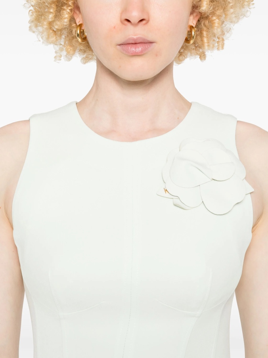 Rochie de zi Elisabetta Franchi verde din acetat si vascoza - Img 5