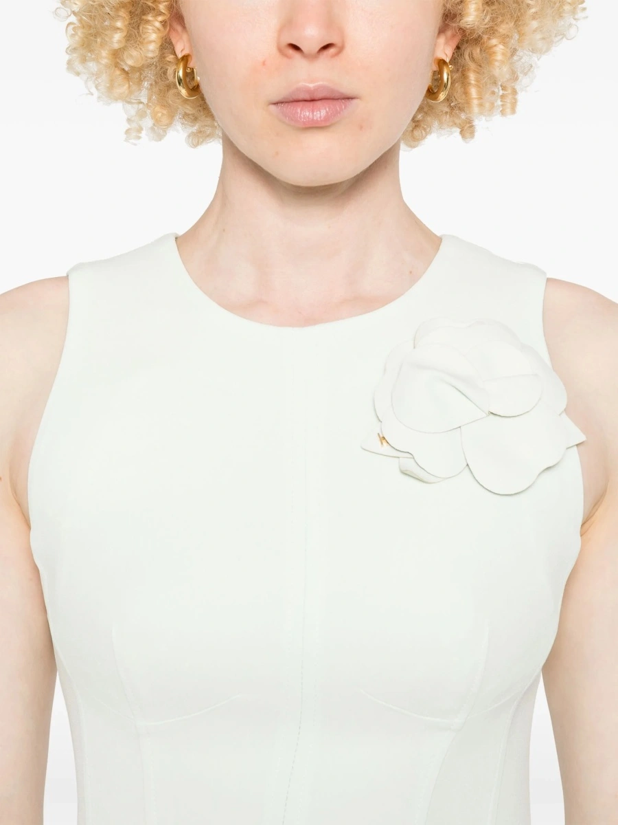 Rochie de zi Elisabetta Franchi verde din acetat si vascoza - Img 5