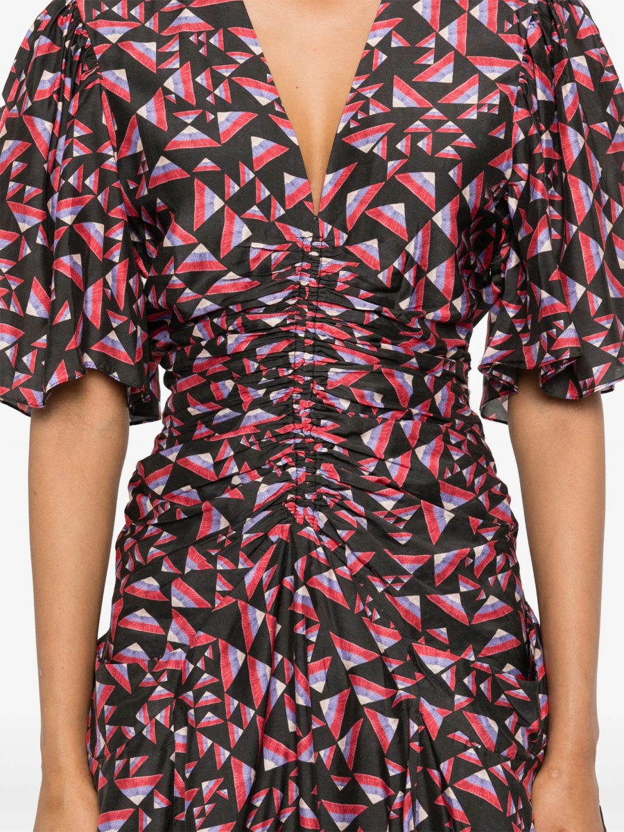 Rochie de zi Isabel Marant neagra din matase si poliamida - Img 5