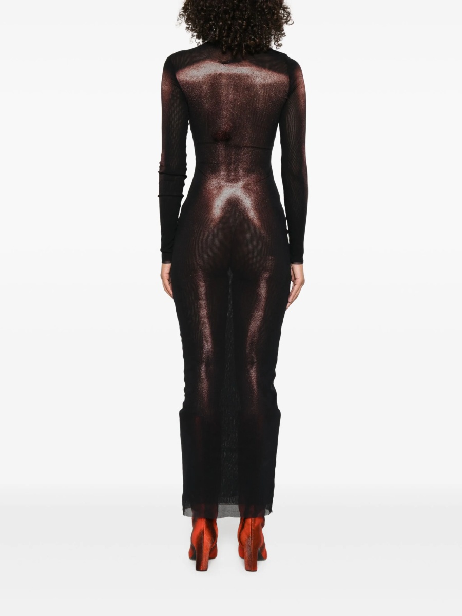 Rochie de zi Jean Paul Gaultier neagra din poliamida - Img 4