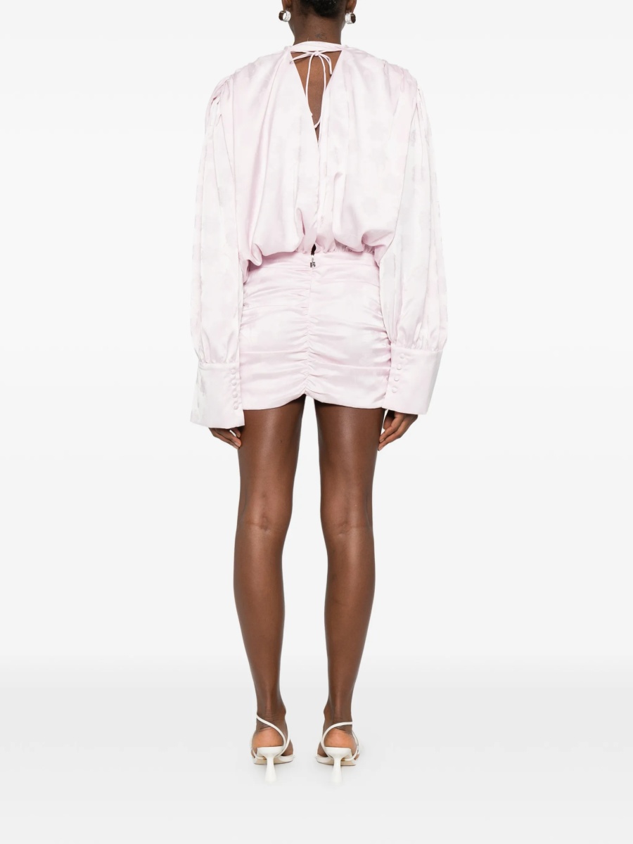 Rochie de zi ROTATE Birger Christensen roz din polyester - Img 4