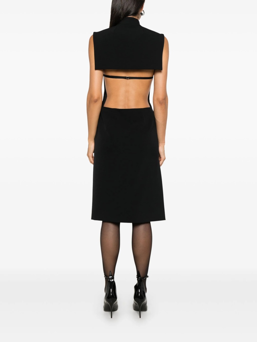 Rochie de zi SPORTMAX neagra din poliamida si spandex/elastan - Img 4