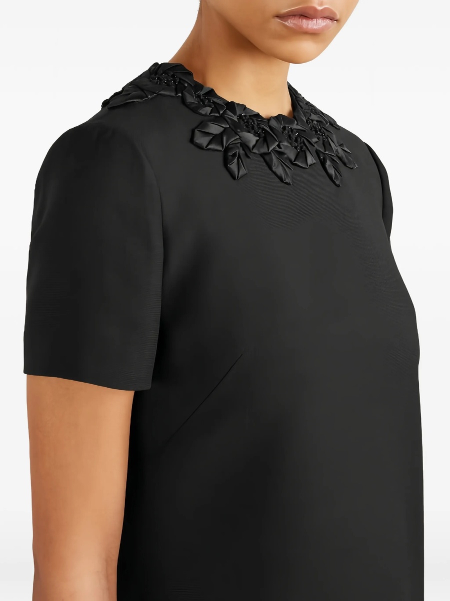 Rochie de zi Valentino Garavani neagra din lana si matase - Img 5
