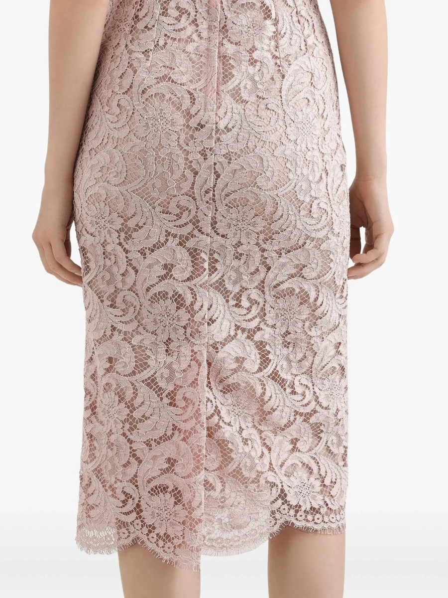 Rochie Dolce &amp; Gabbana roz din bumbac - Img 6