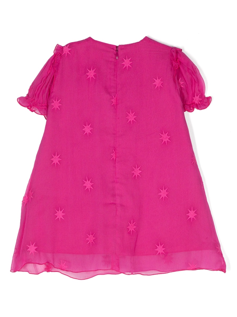 Rochie eleganta Chloe roz din matase - Img 2