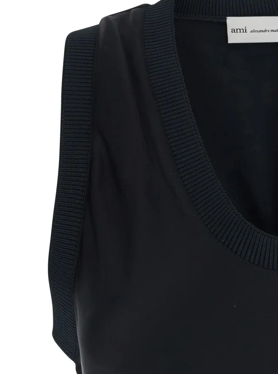 Rochie lunga AMI Paris neagra - Img 3