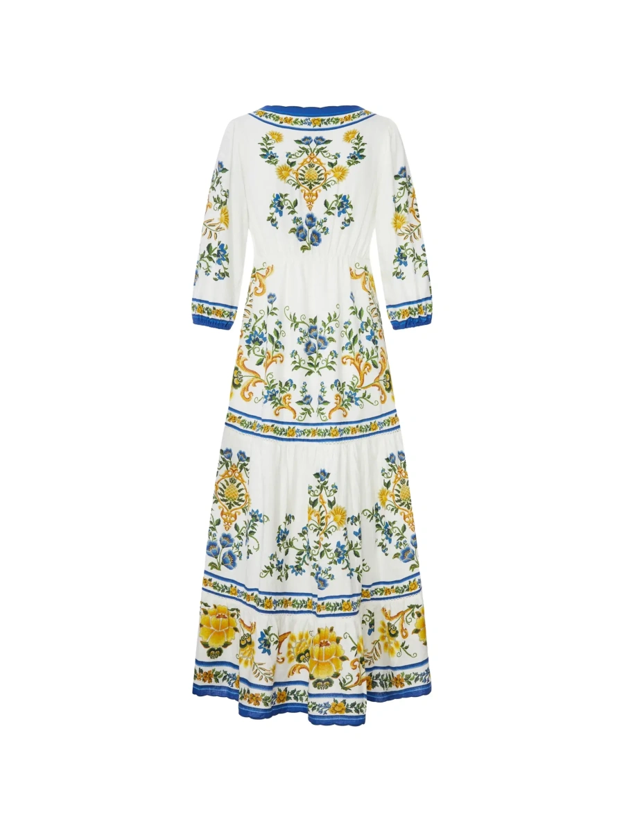 Rochie lunga FARM RIO multicolor din bumbac 'Emily' - Img 4