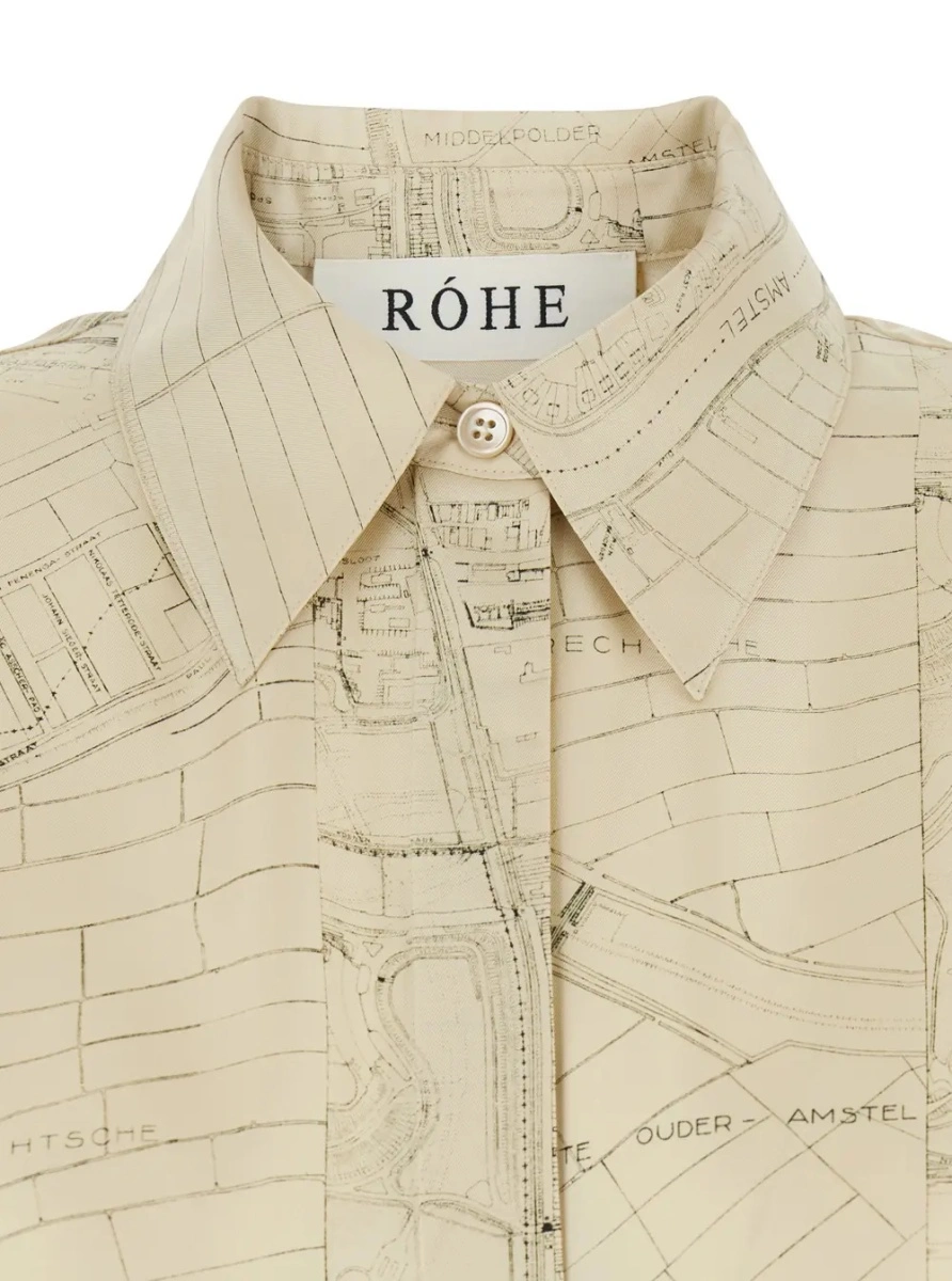 Rochie lunga ROHE alba din matase - Img 3