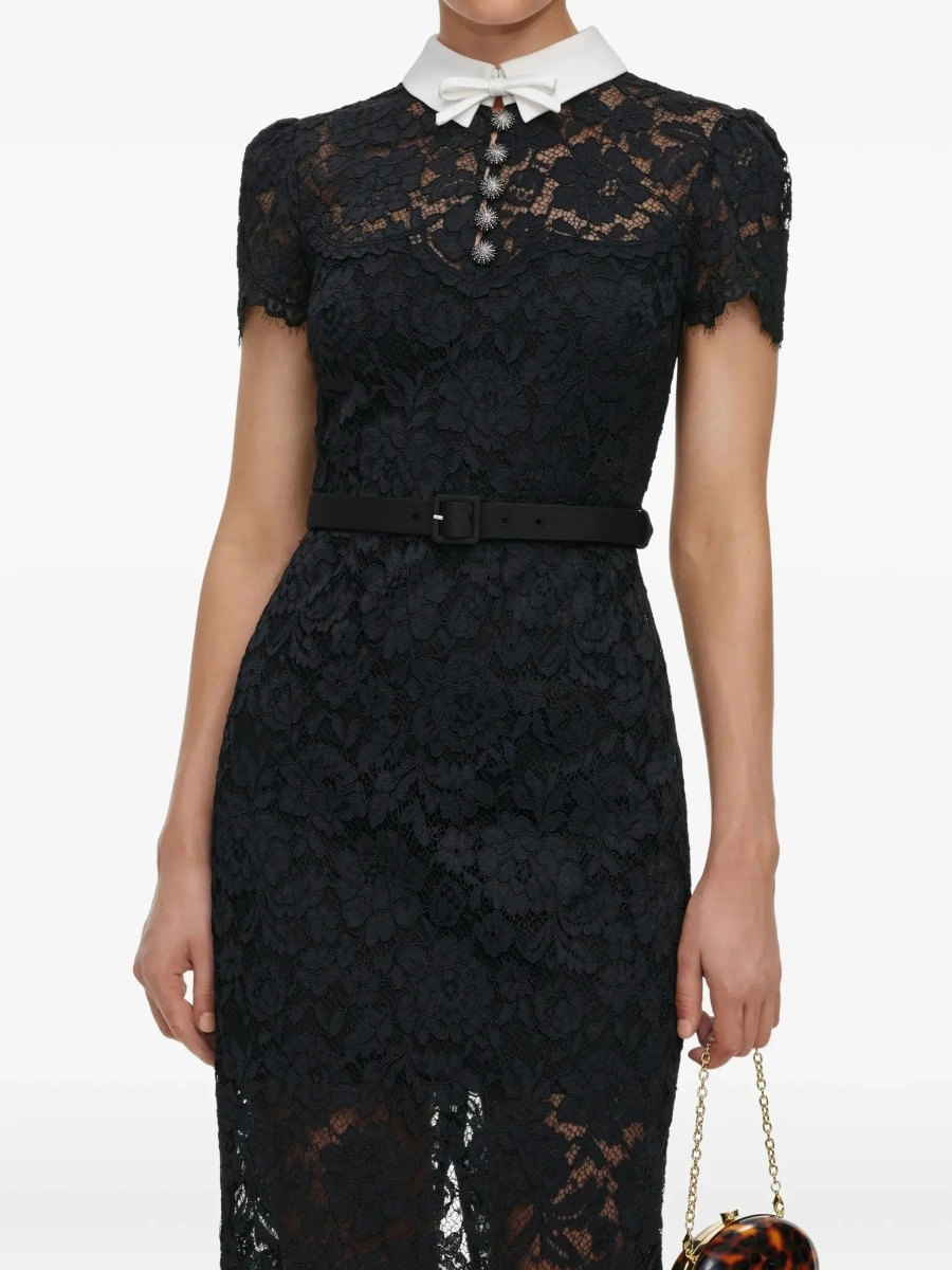 Rochie lunga Self-Portrait neagra - Img 8