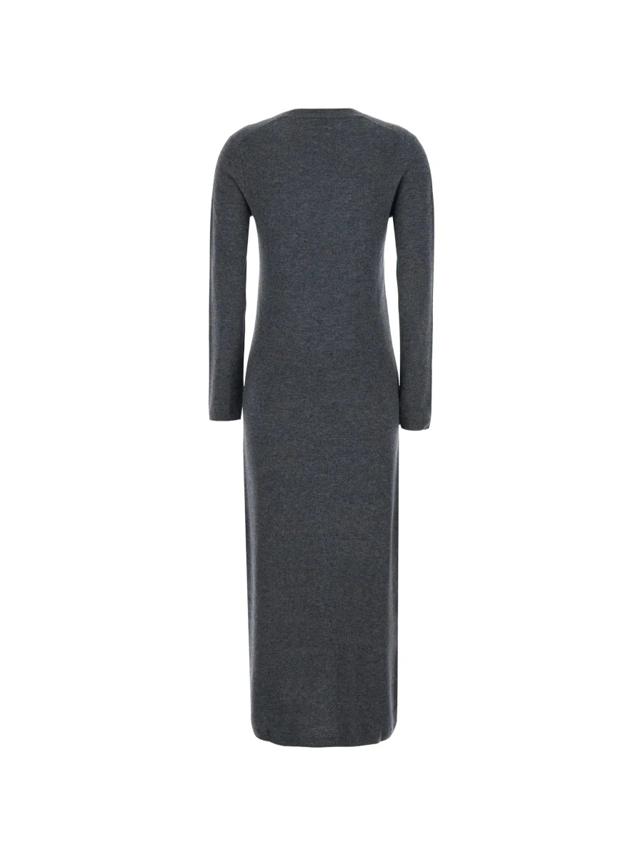 Rochie lunga Semicouture gri din lana si casmir - Img 4