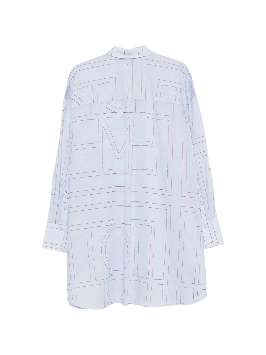 Rochie TOTEME albastra din amestec de bumbac - Img 4
