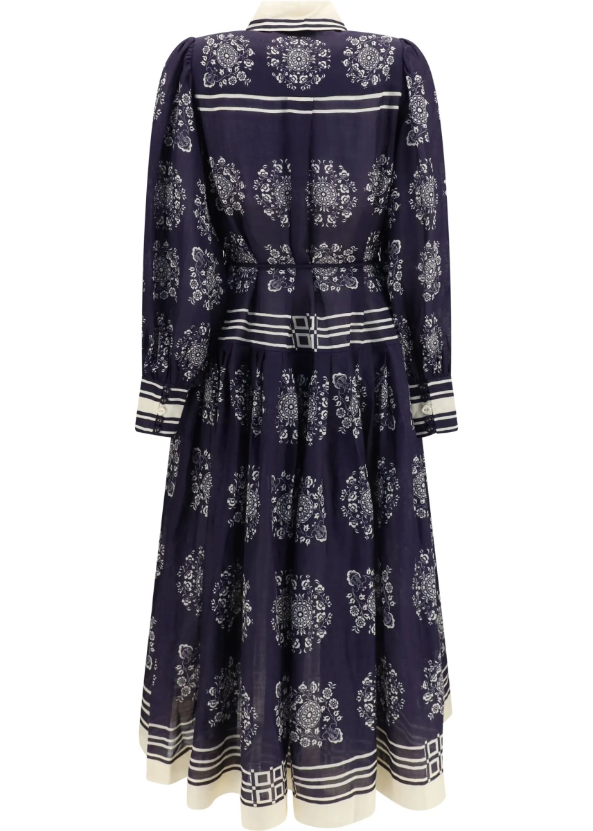 Rochii Banderra floral print Midi Shirt Dress - Img 2