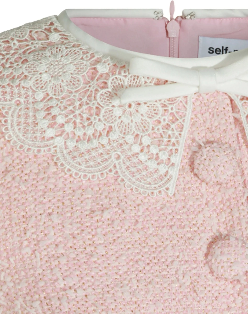Rochii Bouclé mini Dress with lace collar - Img 5