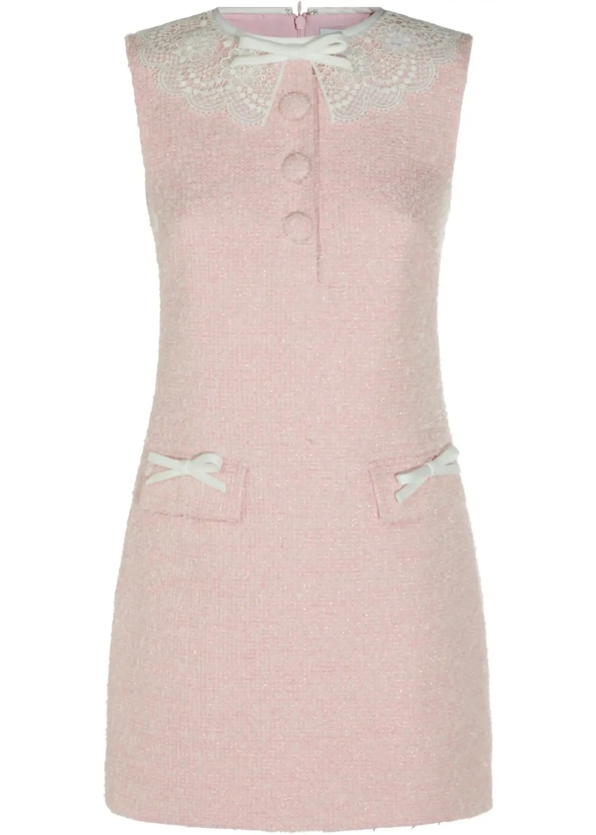 Rochii Bouclé mini Dress with lace collar - Img 7