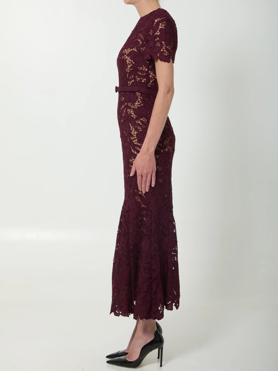 Rochii Burgundy Lace Midi Dress - Img 3
