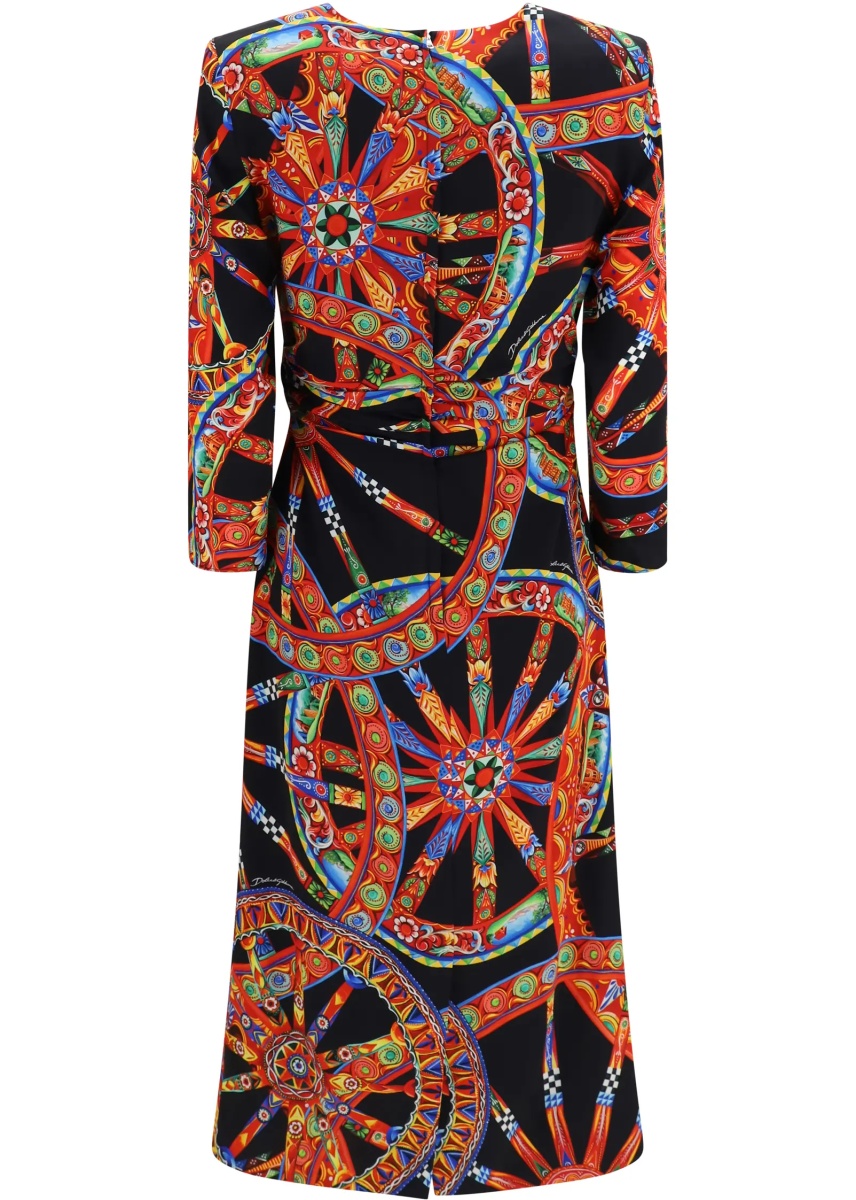 Rochii Carretto print charmeuse Dress - Img 2