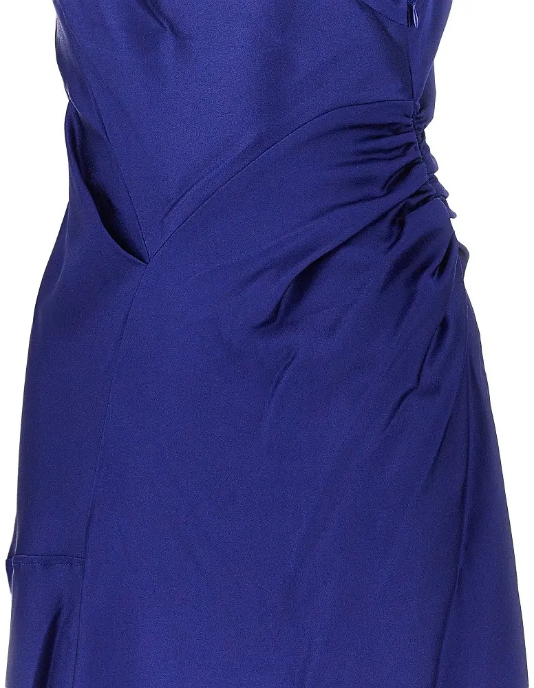 Rochii Crepe back satin asymmetrical midi dress - Img 2