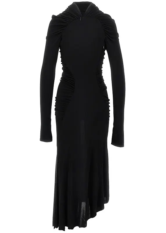 Rochii Crepe jersey gathered midi dress - Img 3