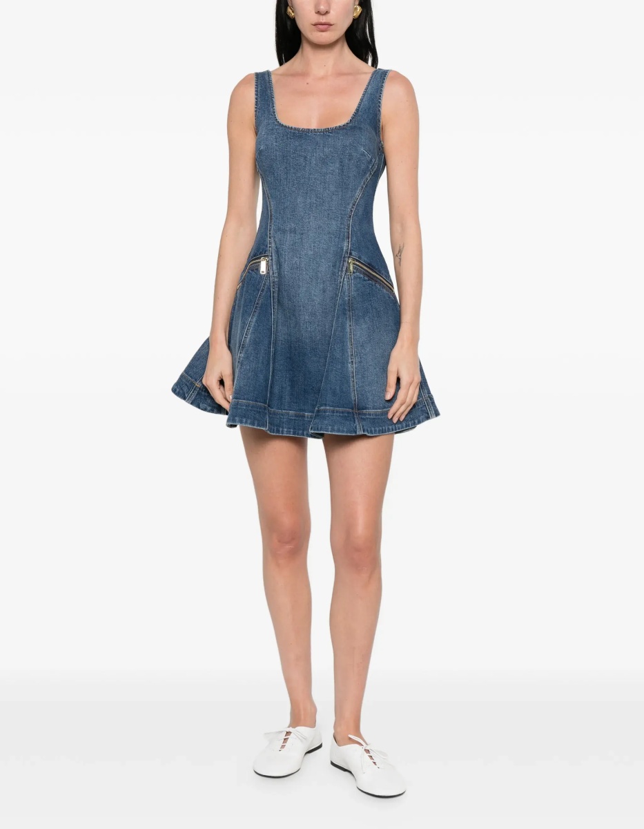 Rochii Denim flared mini Dress - Img 4