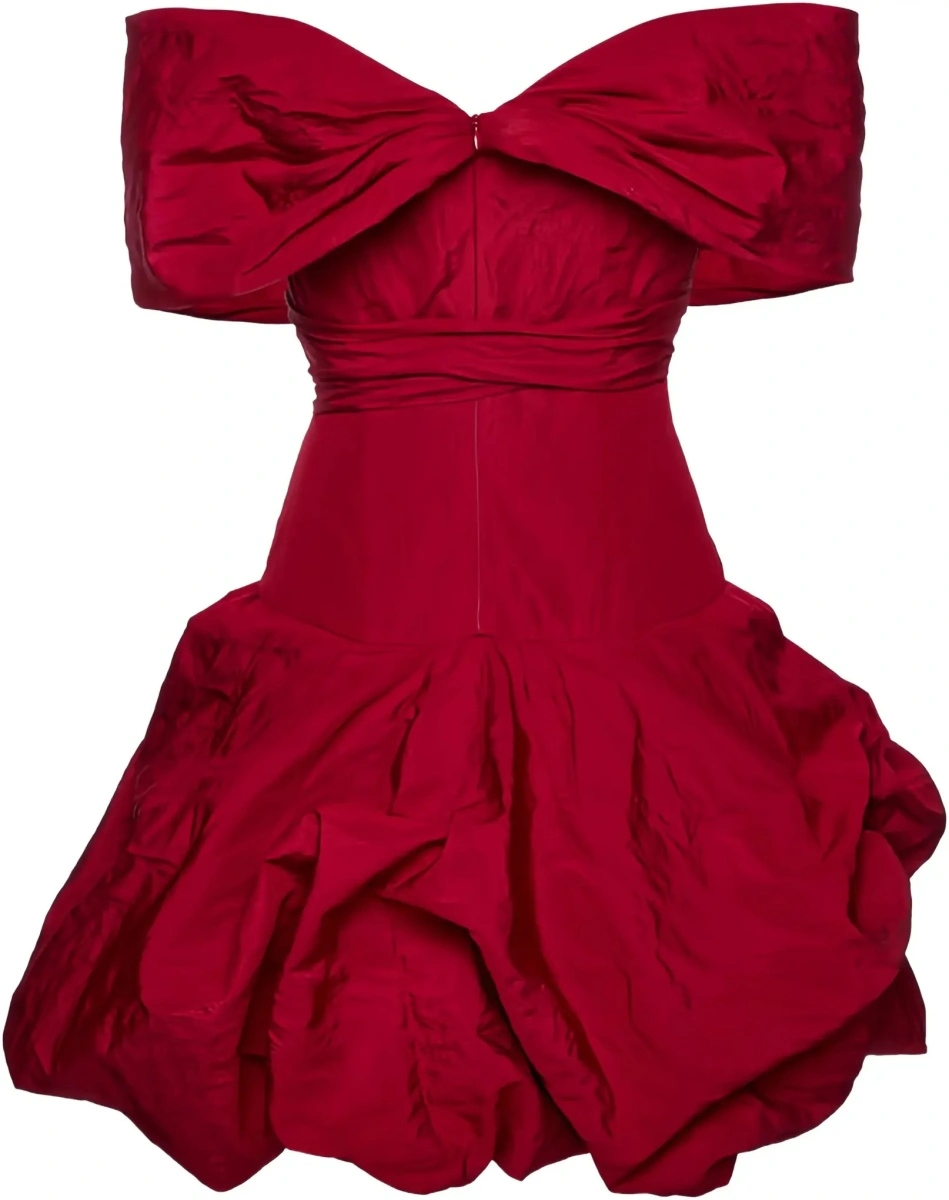 Rochii Draped shawl-collar midi Dress - Img 4