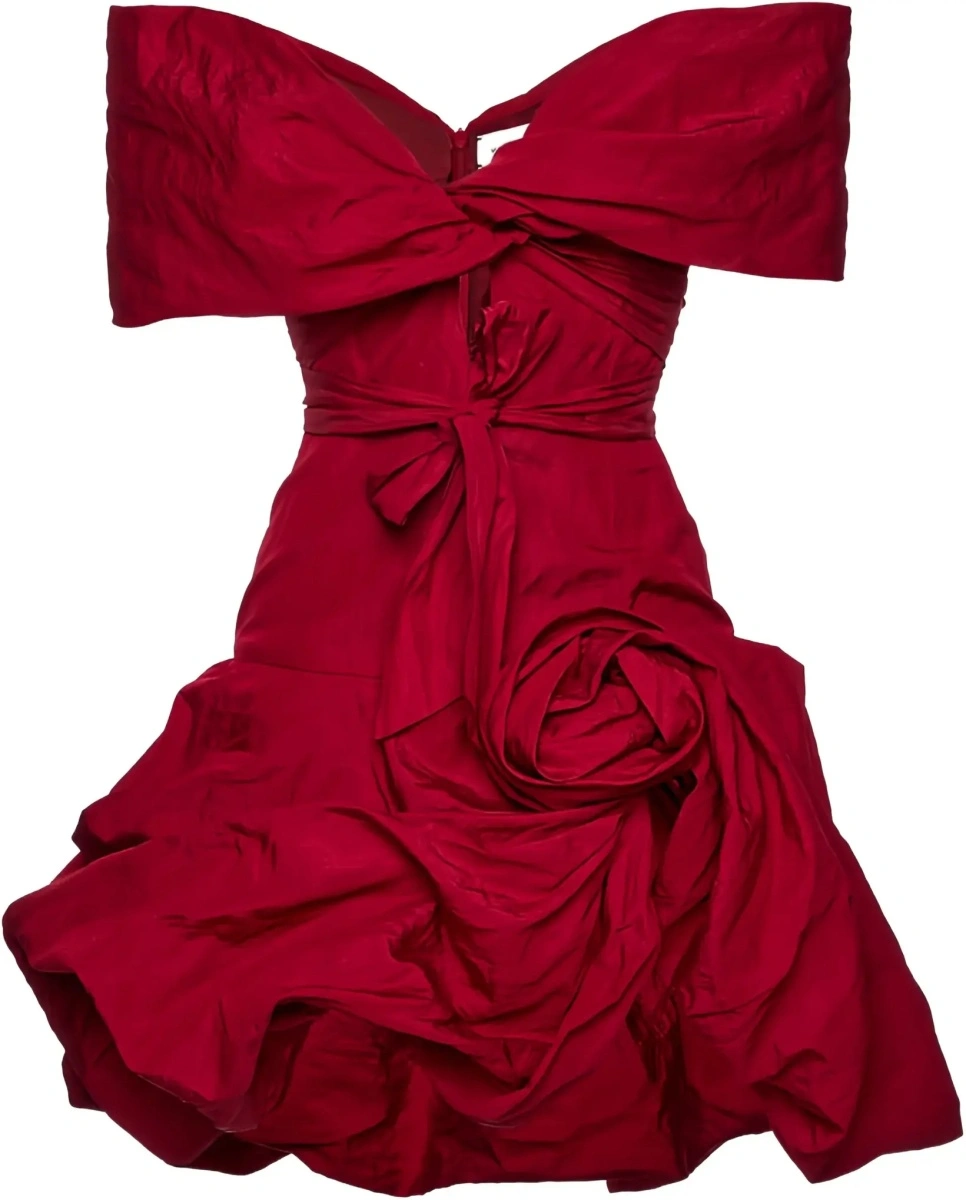 Rochii Draped shawl-collar midi Dress - Img 5