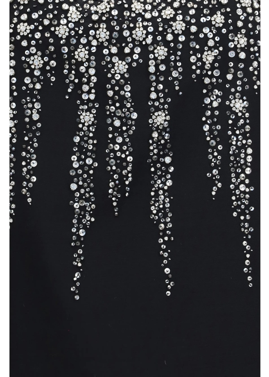 Rochii Embroidered crepe mini Dress with jewel details - Img 3