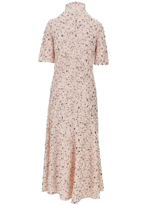 Rochii Floral sequins embroidery midi dress - Img 3