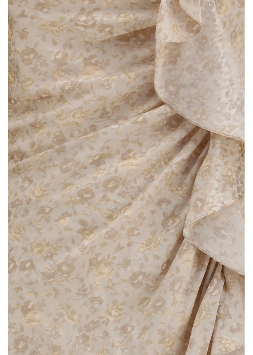 Rochii Jacquard Draped Dress with flounces - Img 3
