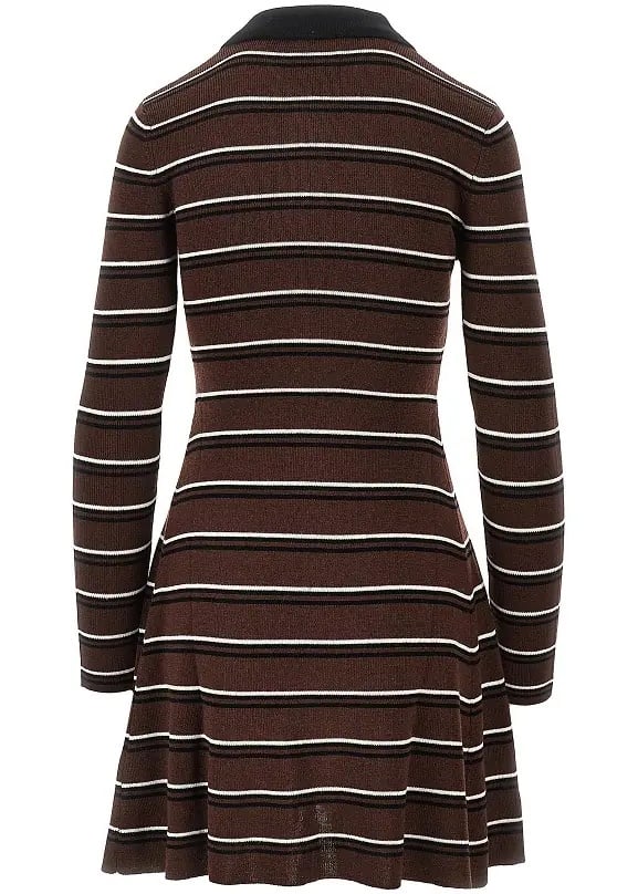 Rochii Knitted short dress with striped motif - Img 3