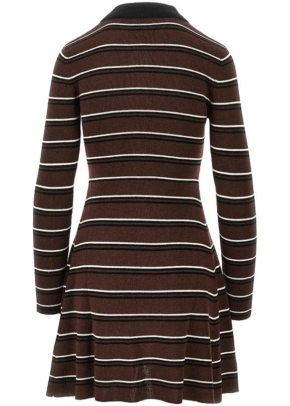 Rochii Knitted short dress with striped motif - Img 3