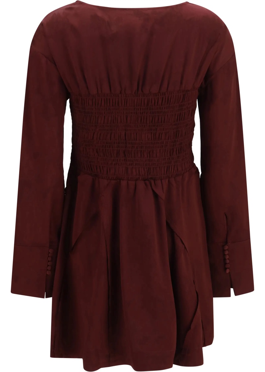 Rochii Long-sleeve satin Mini Dress - Img 2