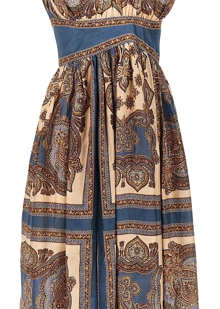Rochii 'Mahon' Paisley silk long dress - Img 2