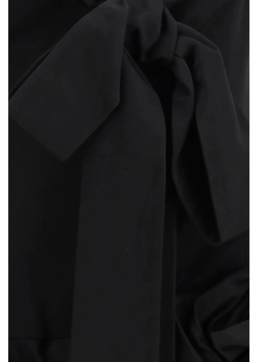 Rochii Midi Dress with draped shawl collar - Img 3