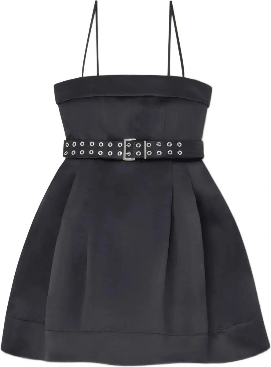 Rochii Short satin Dress with a full skirt - Img 7