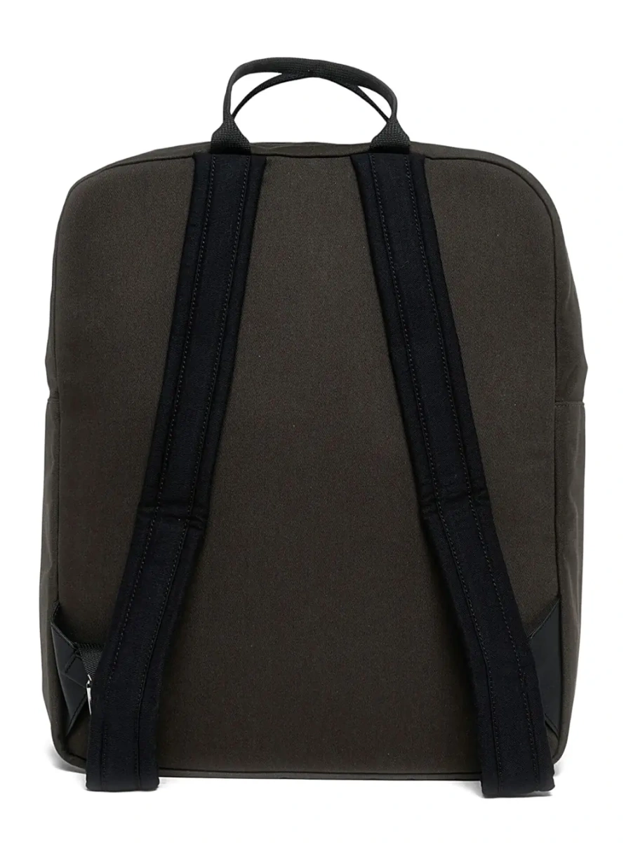 Rucsac Grey Backpack with Adjustable Straps and Logo Lettering on the Front in Cotton Boy - Img 2