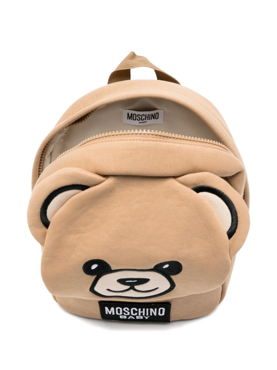 Rucsac Moschino maro din bumbac si polyester - Img 4