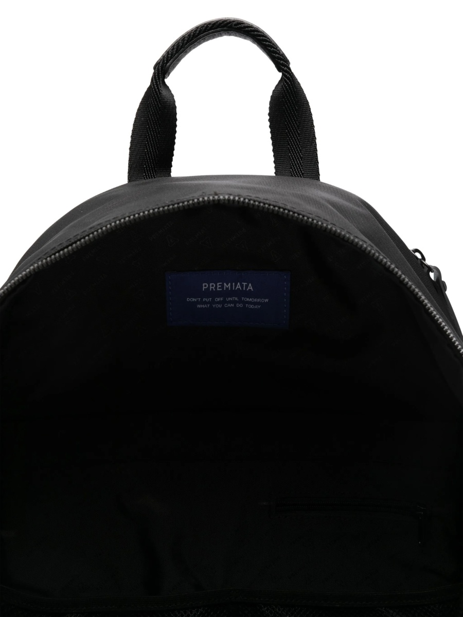 Rucsac Premiata negru din material textil si piele - Img 5