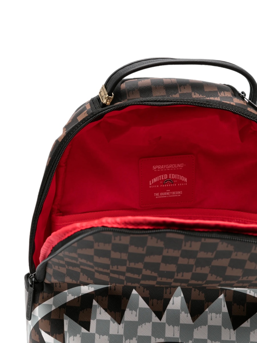 Rucsac Sprayground maro din pvc - Img 5