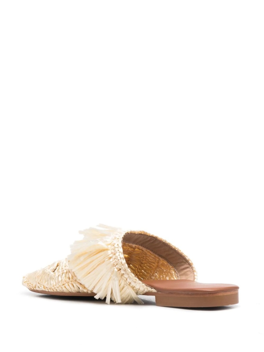 Saboti DE SIENA SHOES neutri din rafie - Img 3