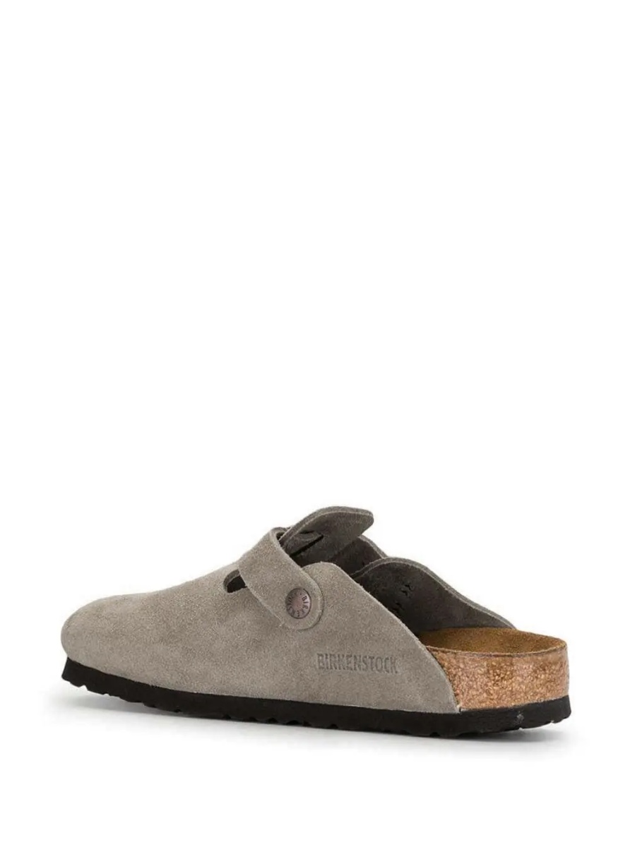 Saboti Mule 'Boston' with Gancini Buckle and Round Toe in Suede Gray Unisex - Img 2