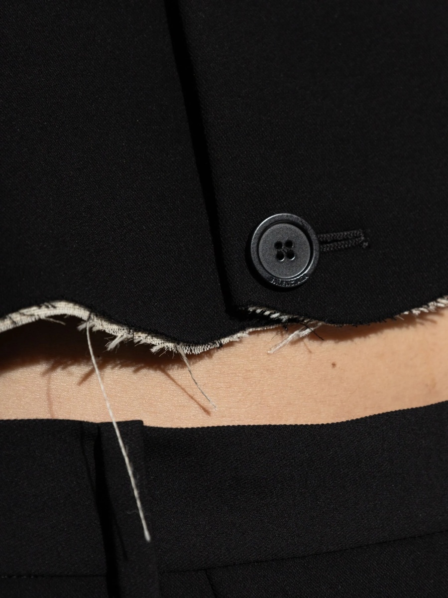 Sacou Balenciaga negru din lana si vascoza - Img 5