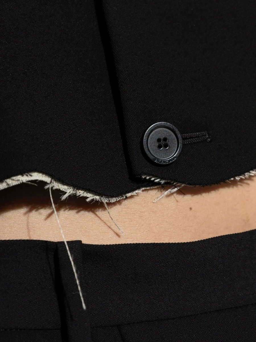 Sacou Balenciaga negru din lana si vascoza - Img 5