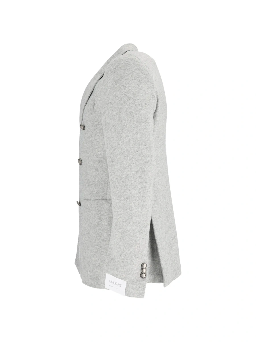 Sacou BRERAS MILANO gri din polyester si acrilic - Img 3