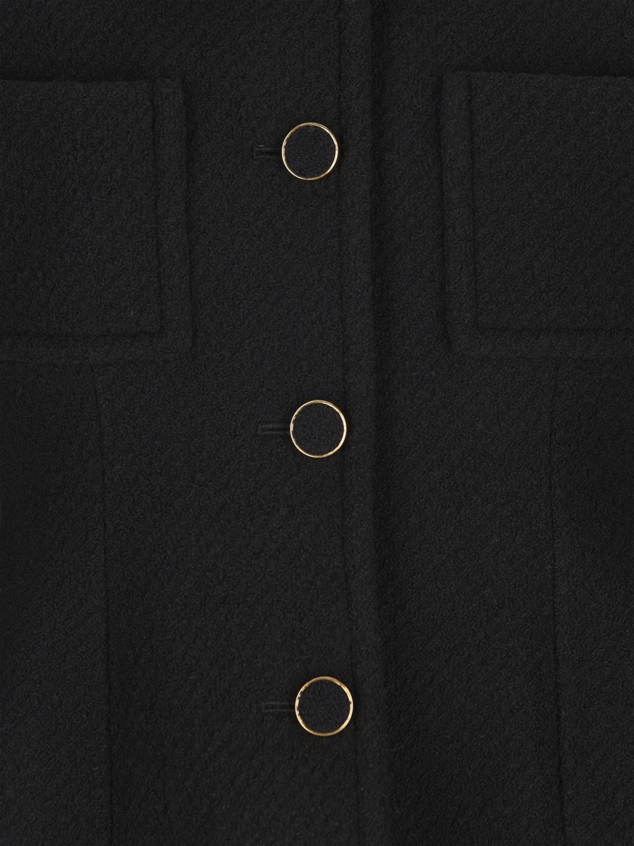 Sacou Chloe negru din lana si material textil - Img 4
