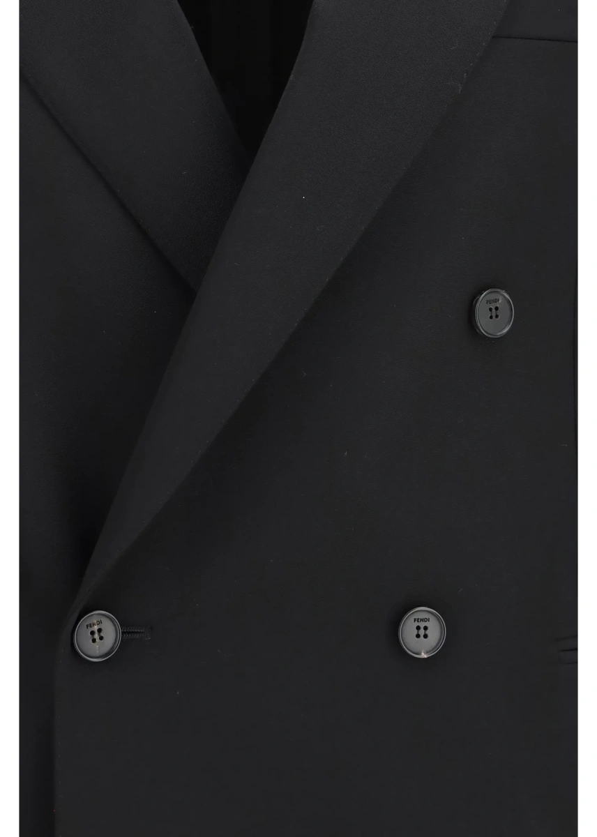 Sacou Double-breasted wool twill Blazer - Img 3