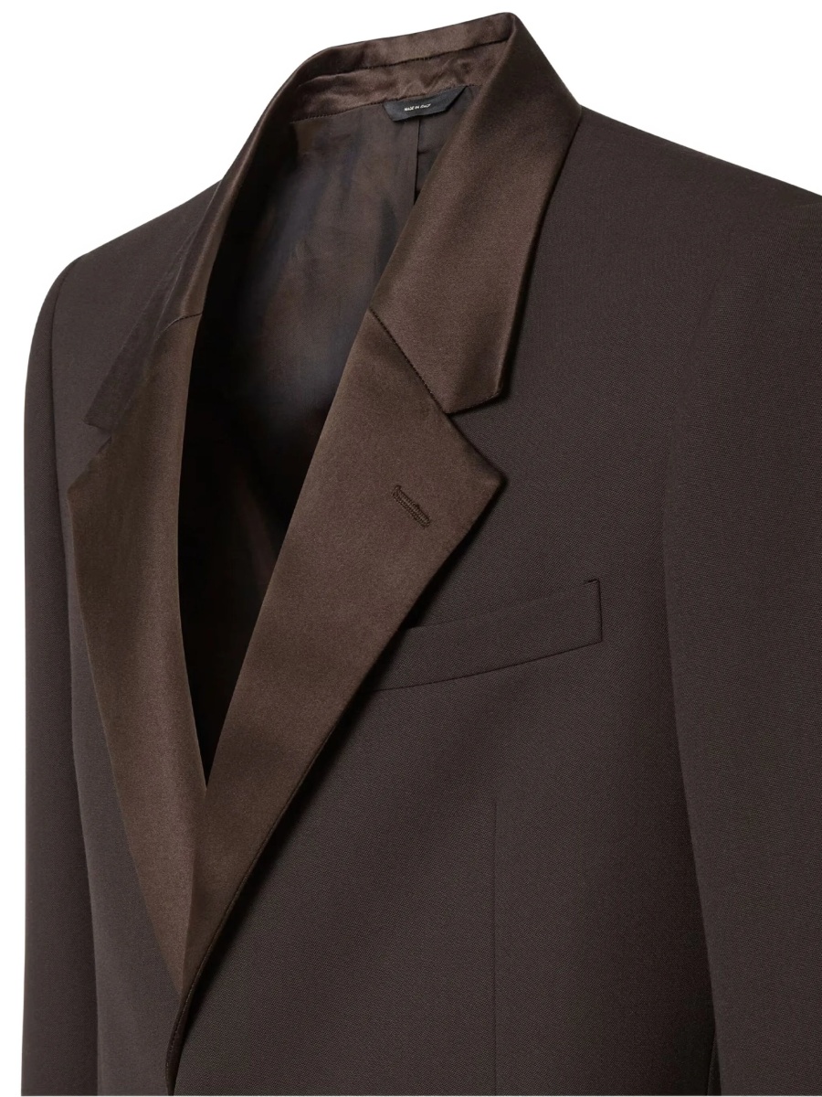 Sacou elegant Fendi maro din lana si polyester - Img 3